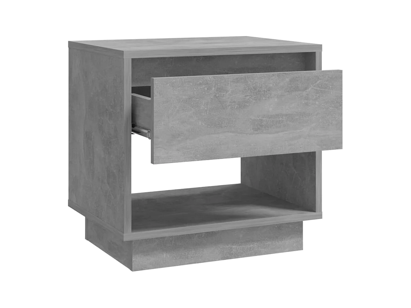 Zalyn  Table de chevet Gris béton 45x34x44 cm Bois d'ingénierie