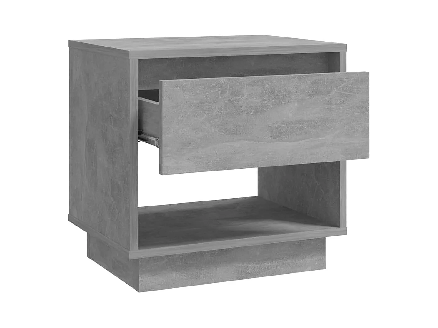 Zalyn  Table de chevet Gris béton 45x34x44 cm Bois d'ingénierie