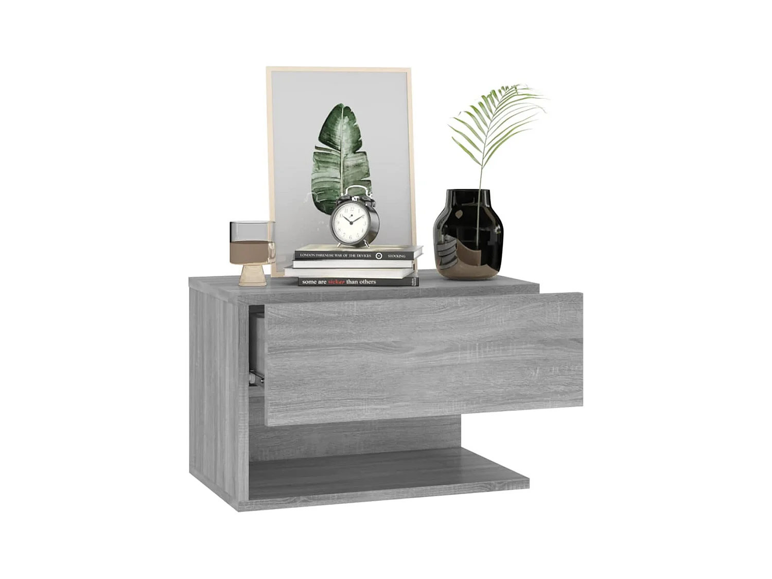 Freke  Tables de chevet murales 2 pcs Sonoma gris