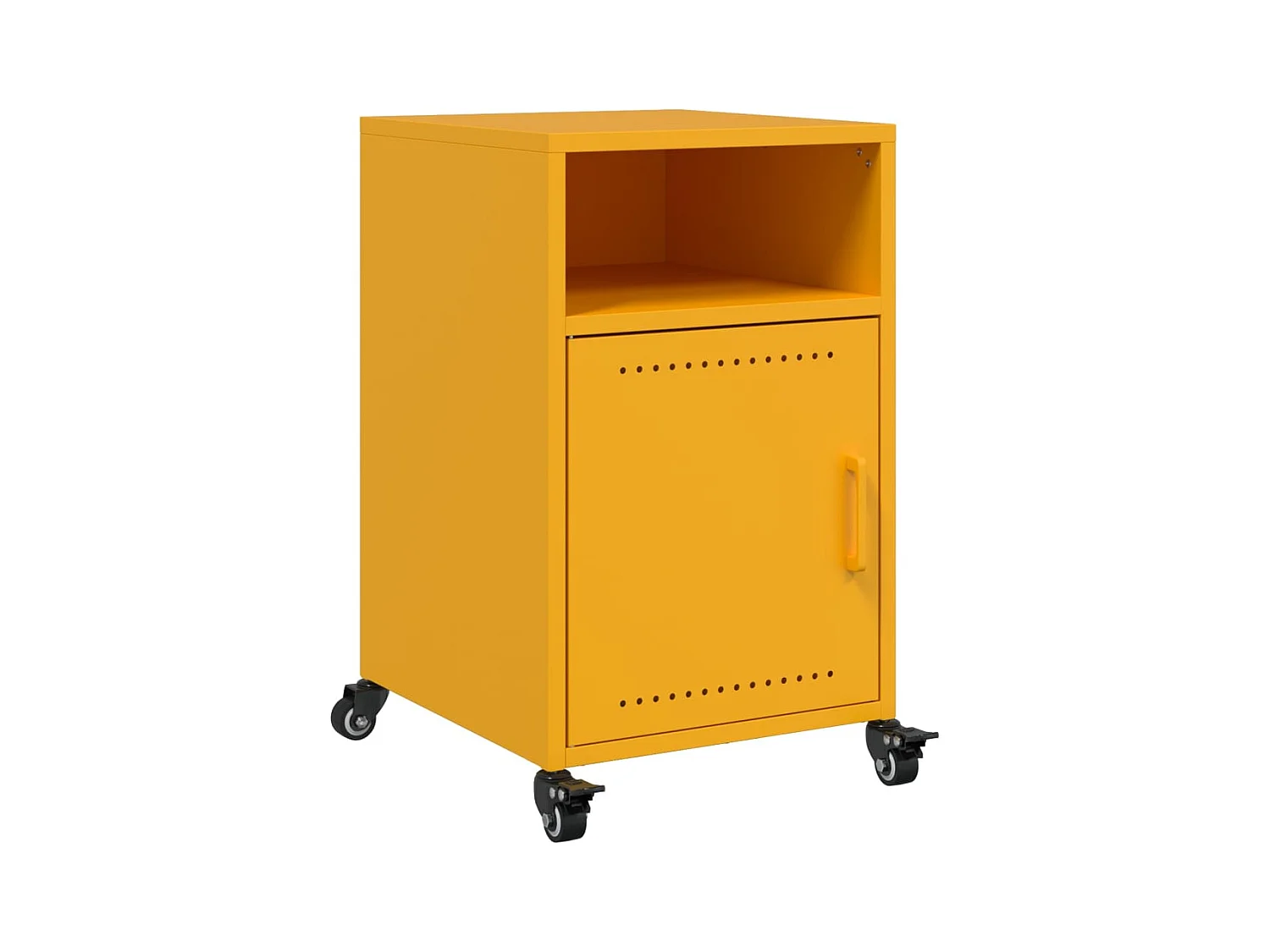 Jana  Table de chevet jaune moutarde 36x39x59 cm acier