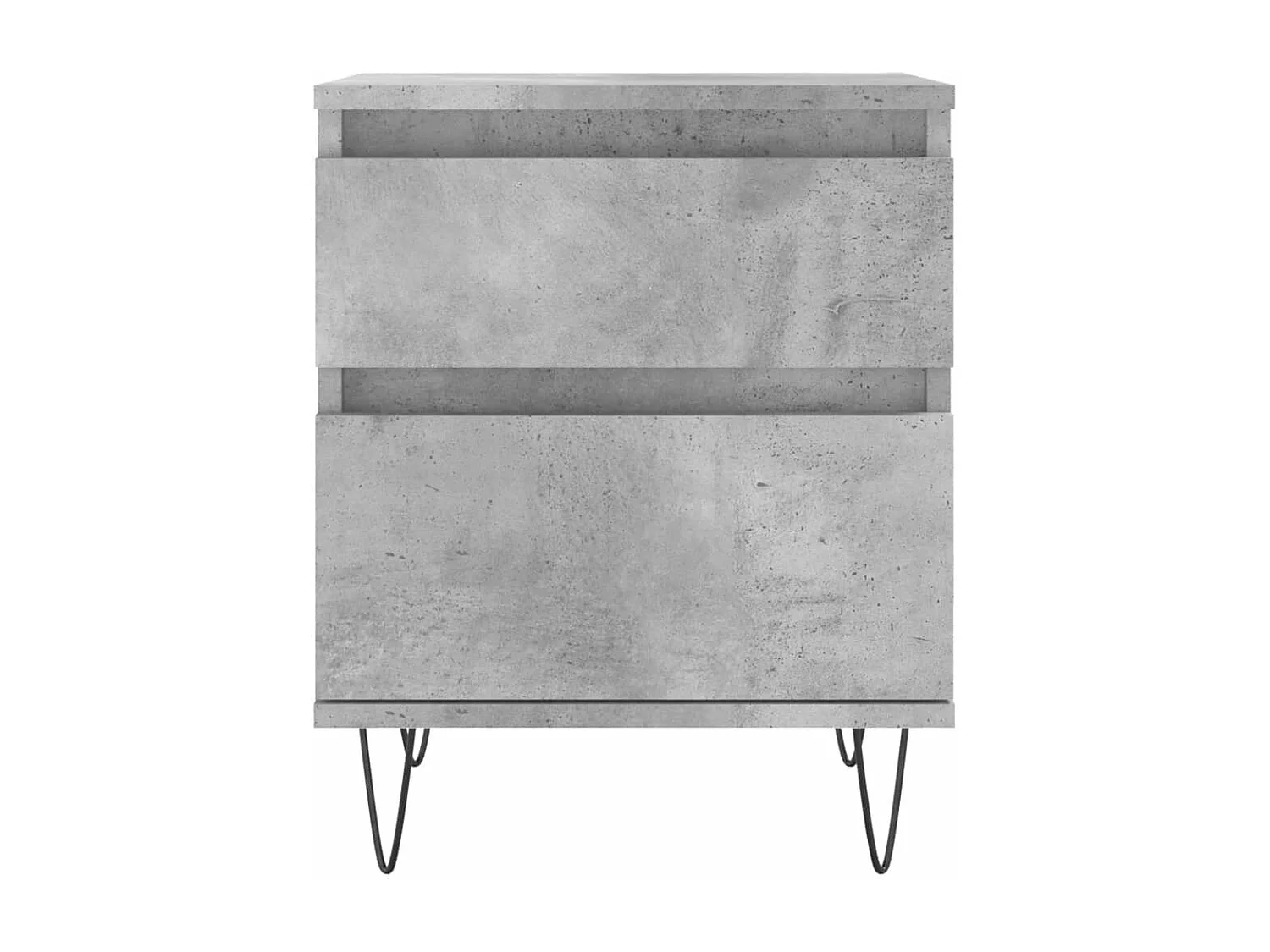 Ineke  Tables de chevet 2 pcs gris béton 40x35x50 cm bois d’ingénierie