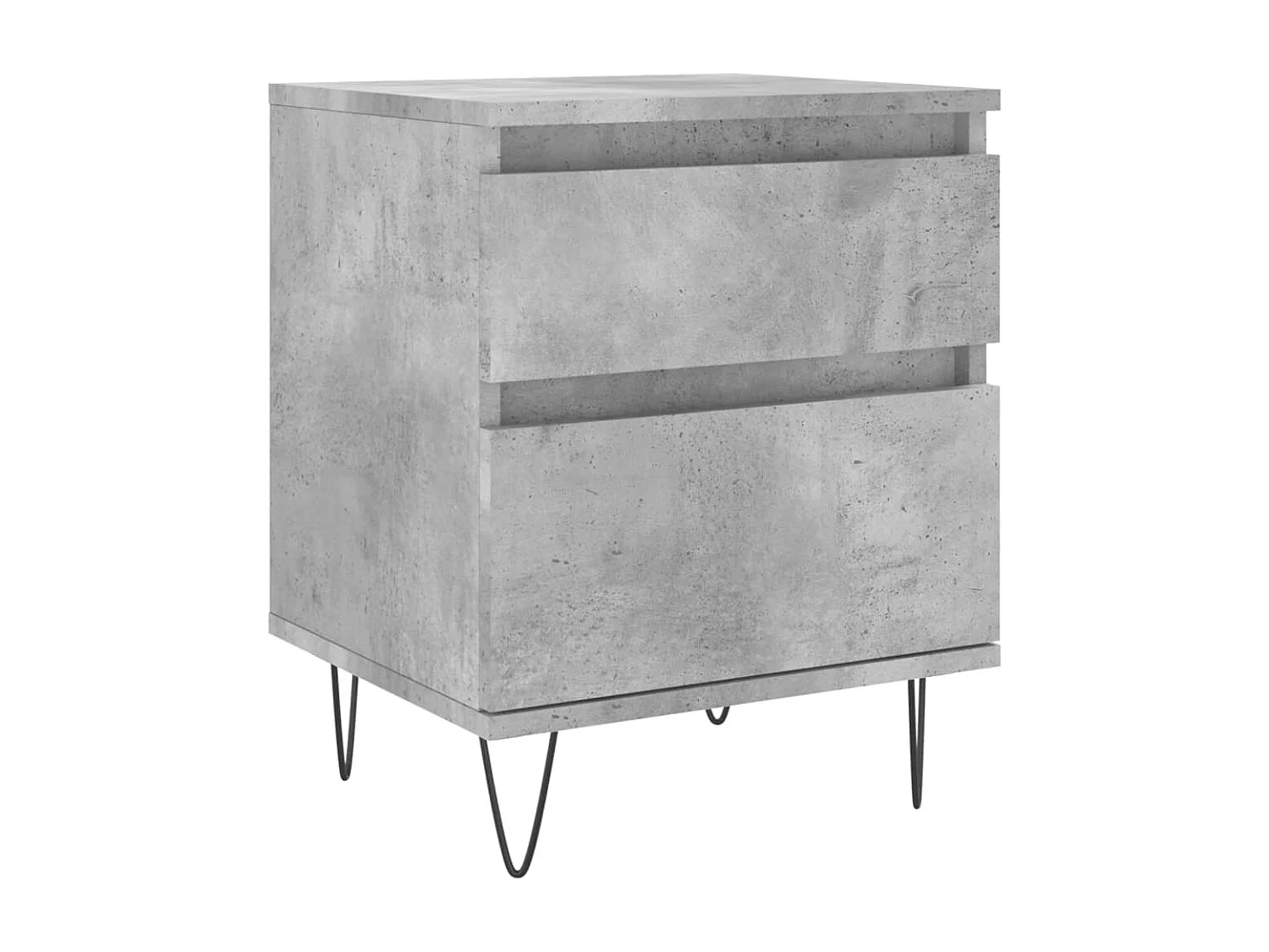 Ineke  Tables de chevet 2 pcs gris béton 40x35x50 cm bois d’ingénierie