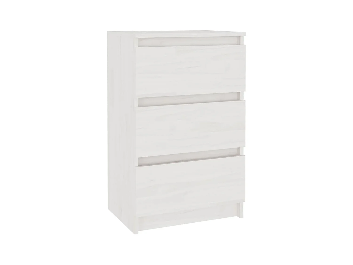 Aaron Michael  Table de chevet Blanc 40x29,5x64 cm Bois de pin solide