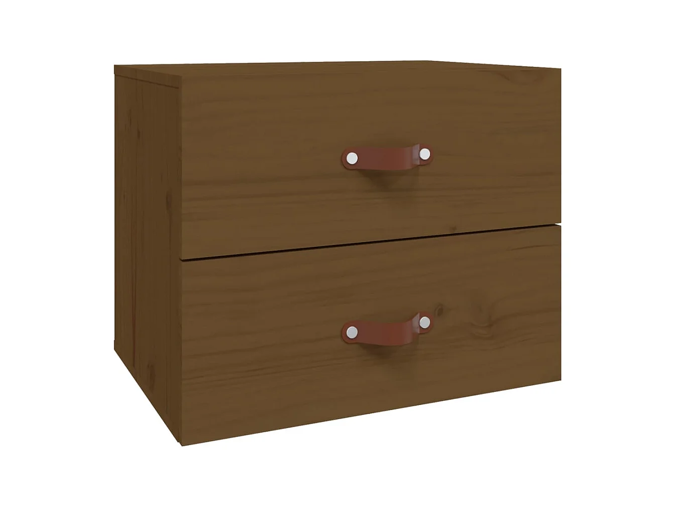 Elmont  Table de chevet murale Marron miel 50x36x40 cm