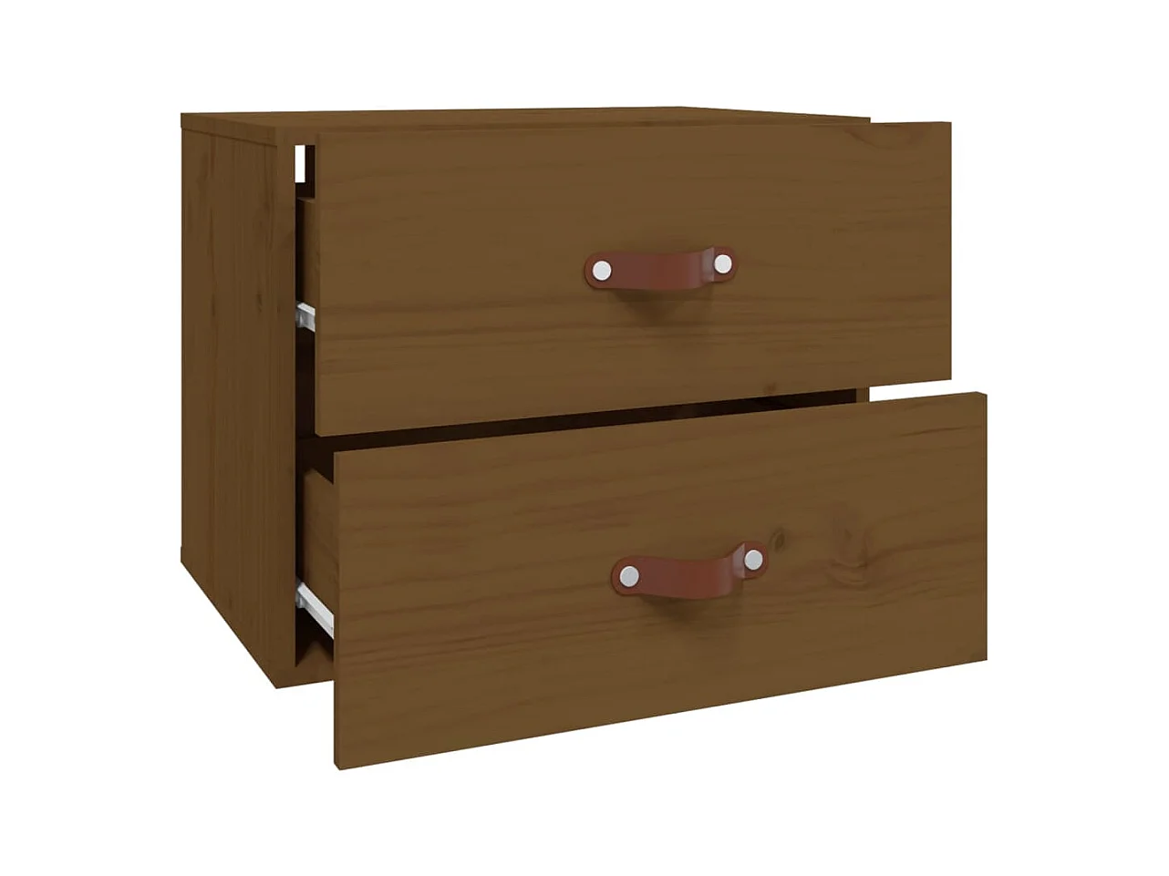 Elmont  Table de chevet murale Marron miel 50x36x40 cm