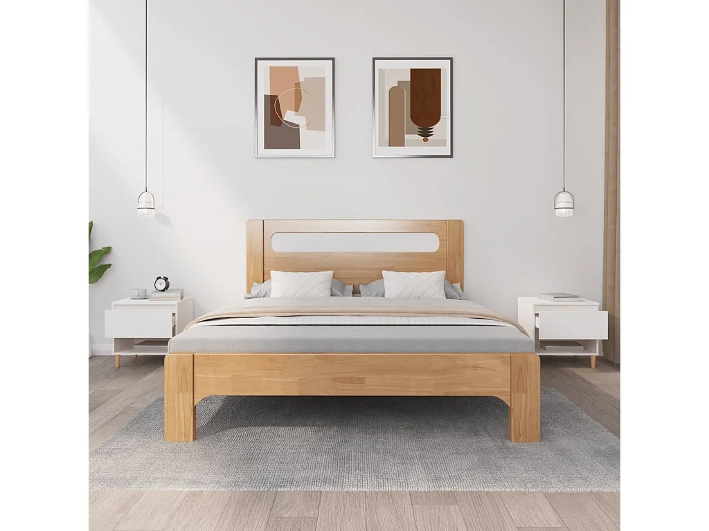 Galorn  Tables de chevet 2 pcs Blanc 50x46x50 cm Bois d’ingénierie