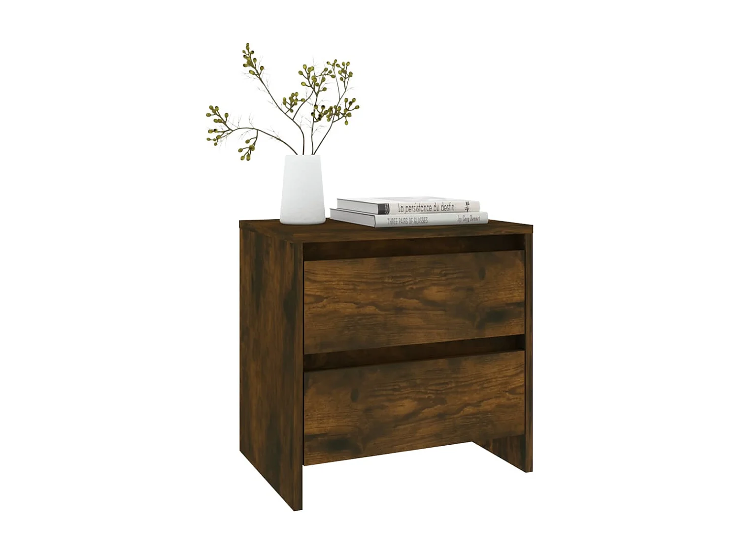 Robert  Tables de chevet 2pcs chêne fumé 45x34,5x44,5cm bois ingénierie