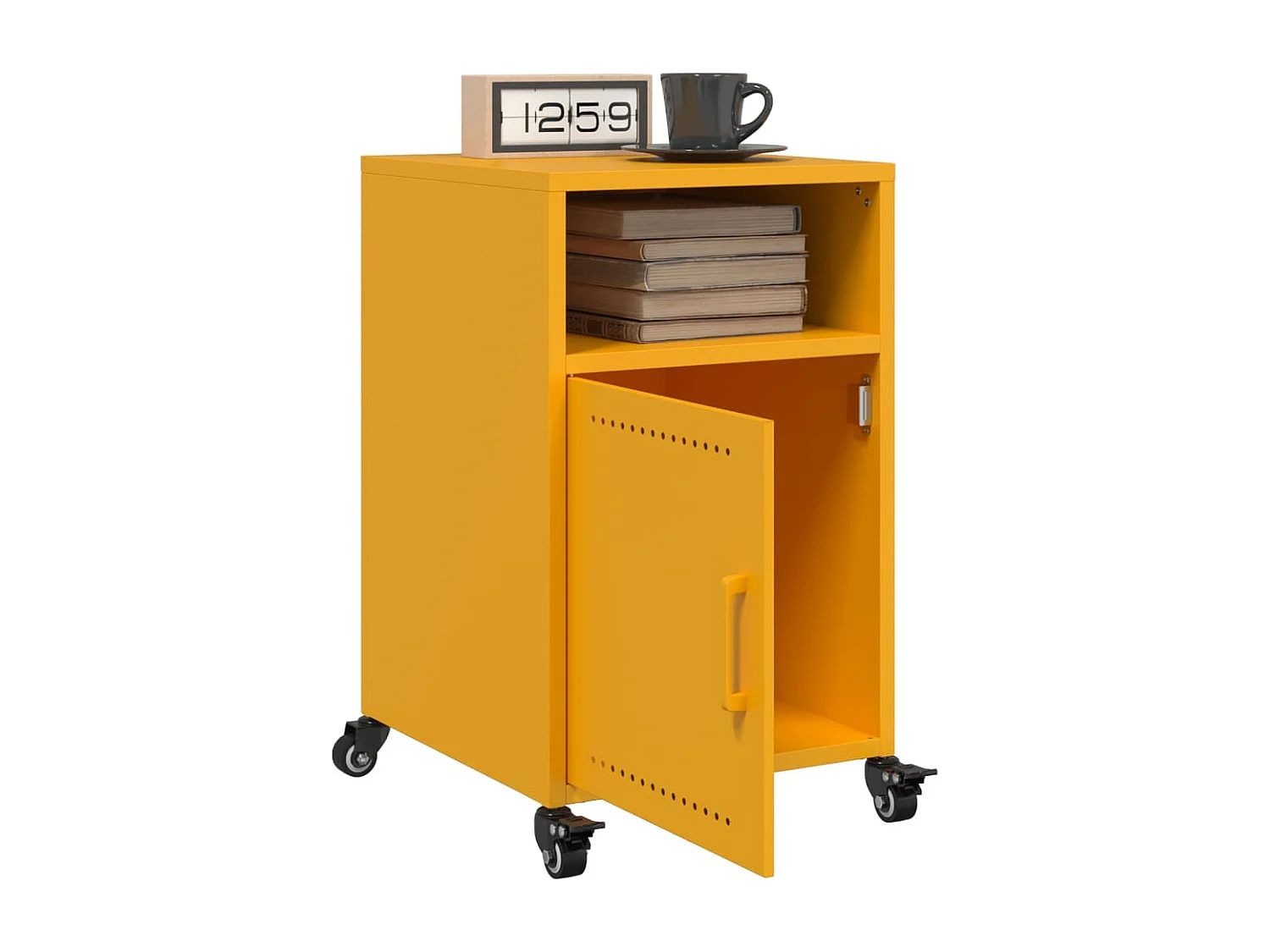 Jana  Tables de chevet 2 pcs jaune moutarde 36x39x59 cm acier