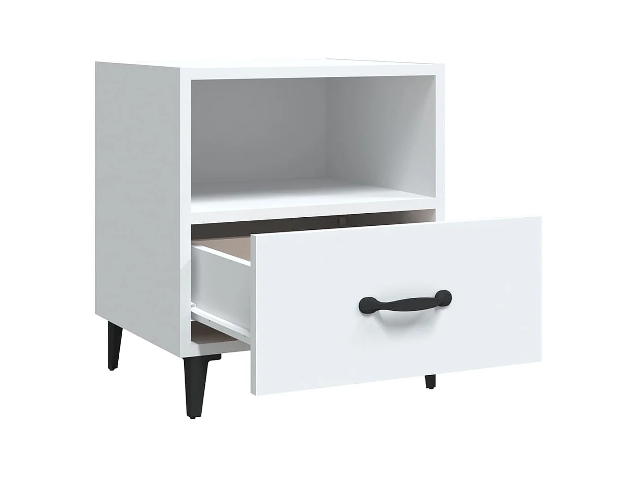 Weedsport  Tables de chevet 2 pcs Blanc Bois d'ingénierie