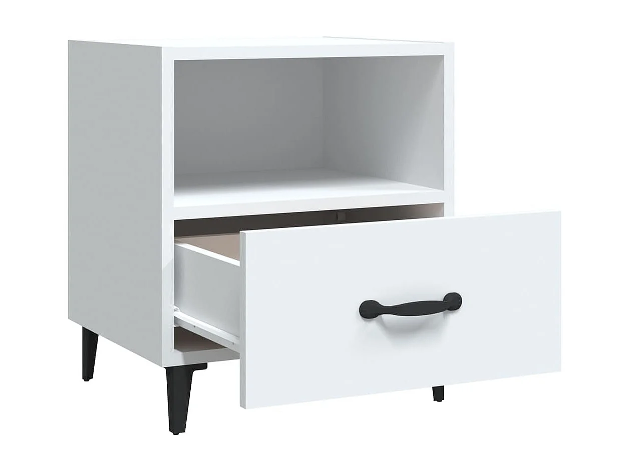 Weedsport  Tables de chevet 2 pcs Blanc Bois d'ingénierie