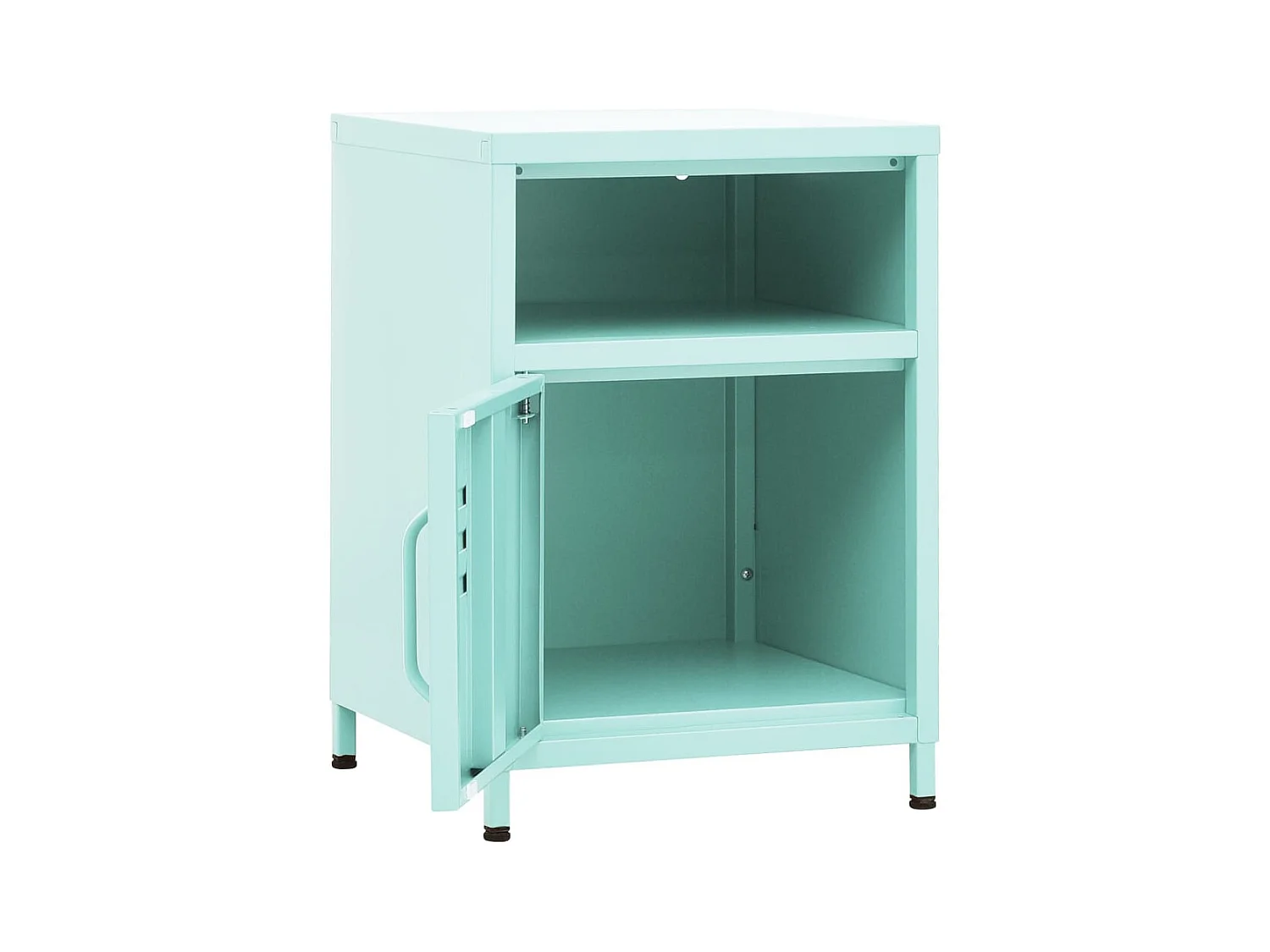 Sylora  Tables de chevet 2 pcs Vert menthe 35x35x51 cm Acier