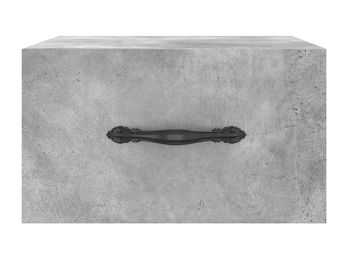 Carbon Hill  Table de chevet murale gris béton 35x35x20 cm