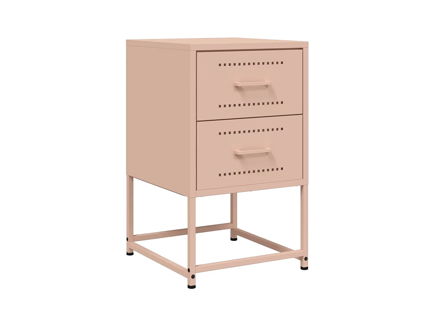 Trieste  Table de chevet rose 36x39x60,5 cm acier