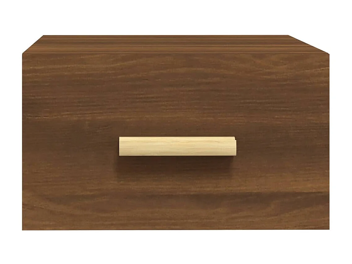 Cody  Table de chevet murale chêne marron 35x35x20 cm