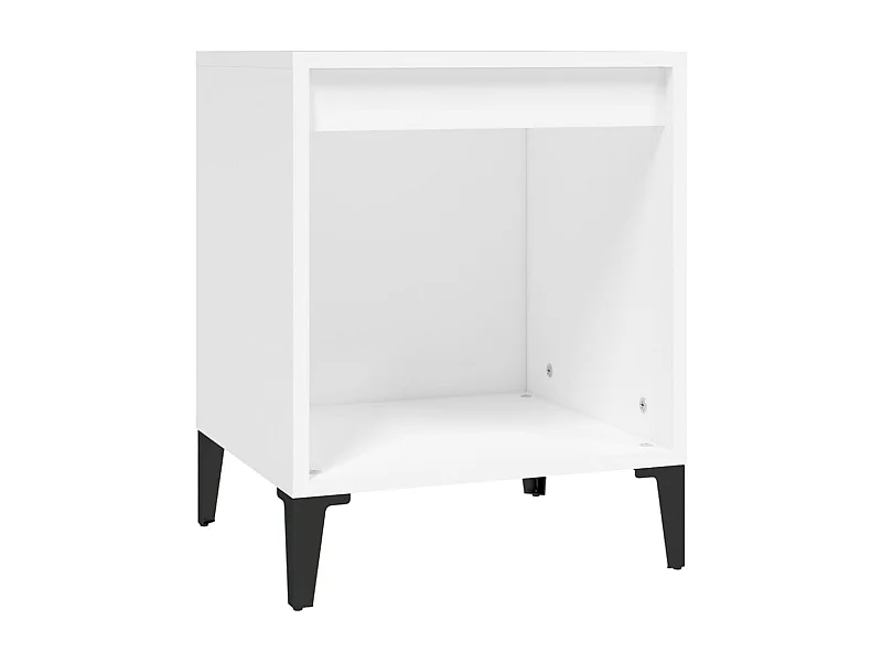 Hartford  Table de chevet Blanc 40x35x50 cm