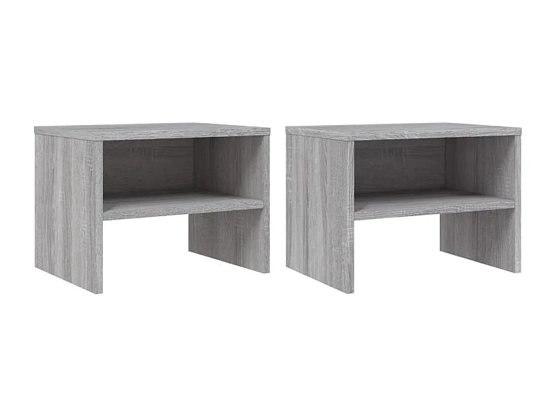 De Witt  Tables de chevet 2 pcs Sonoma gris 40x30x30cm Bois d'ingénierie