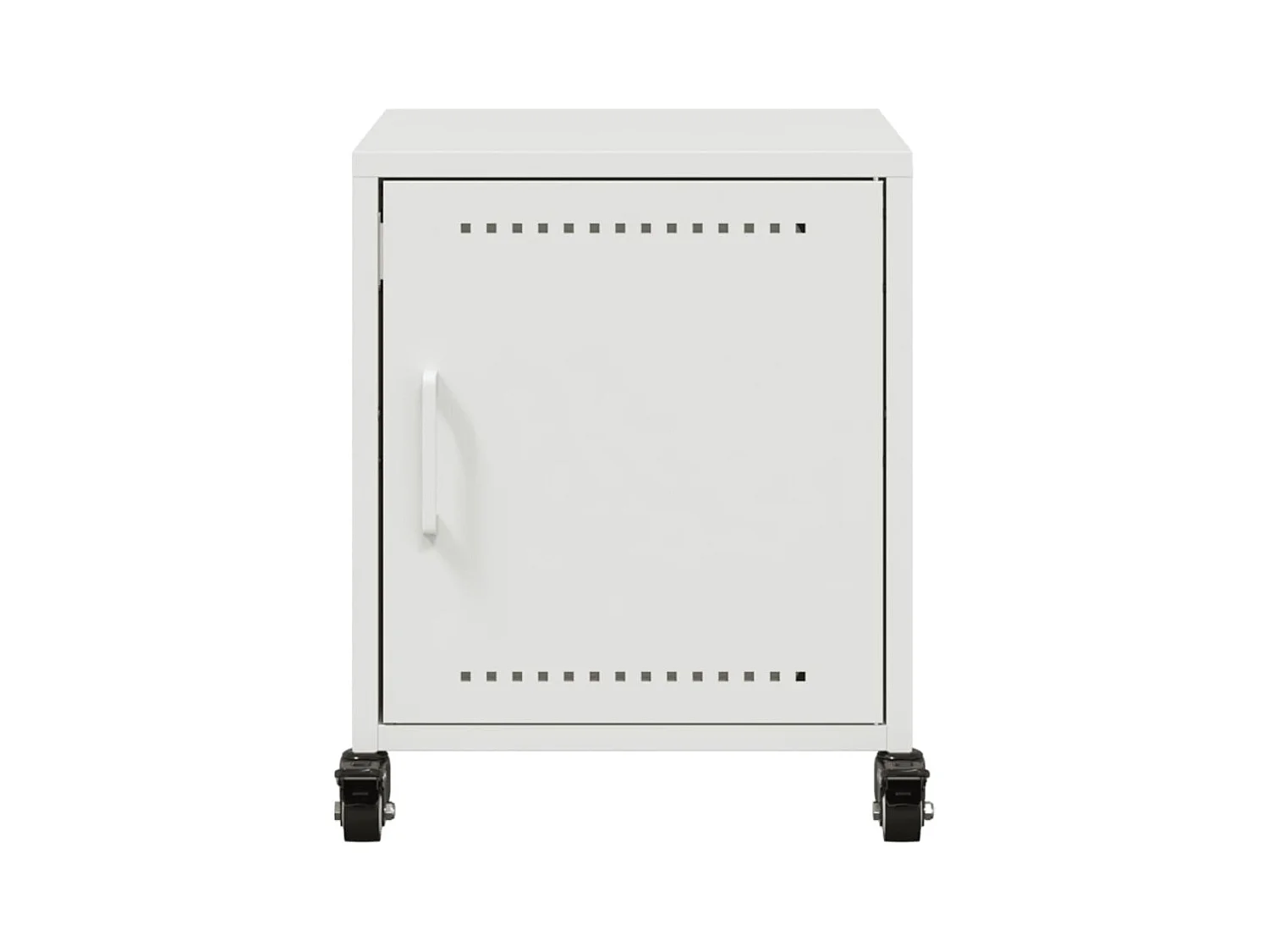 Crestline  Table de chevet blanc 36x39x43,5 cm acier