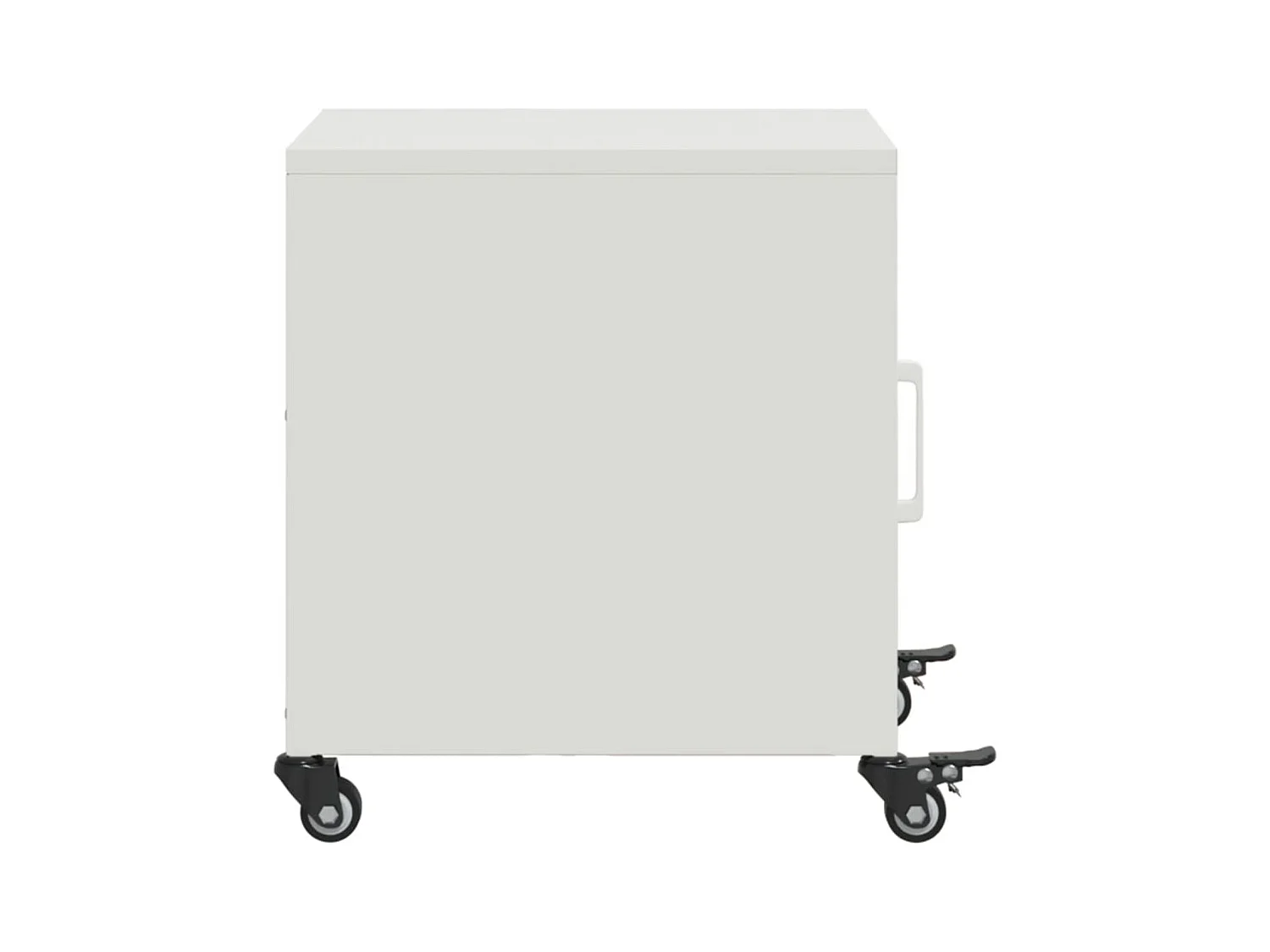 Crestline  Table de chevet blanc 36x39x43,5 cm acier