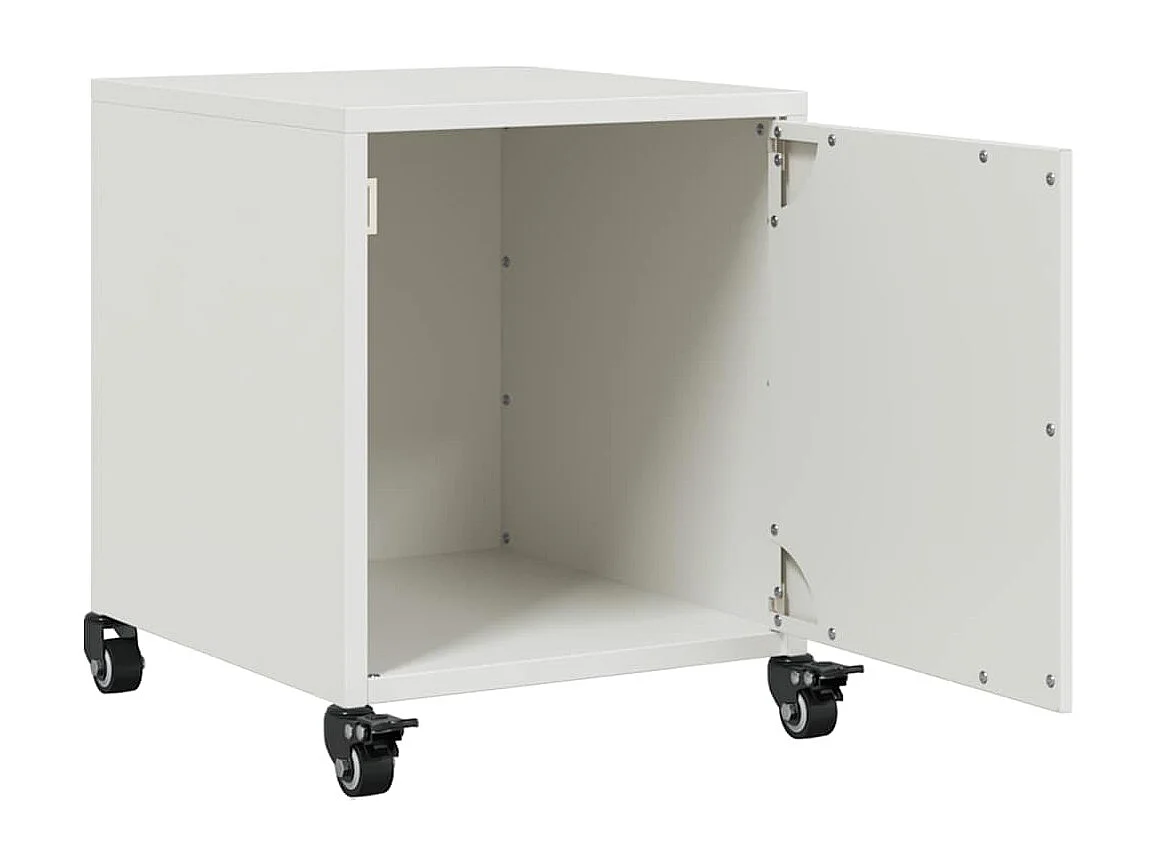 Crestline  Table de chevet blanc 36x39x43,5 cm acier