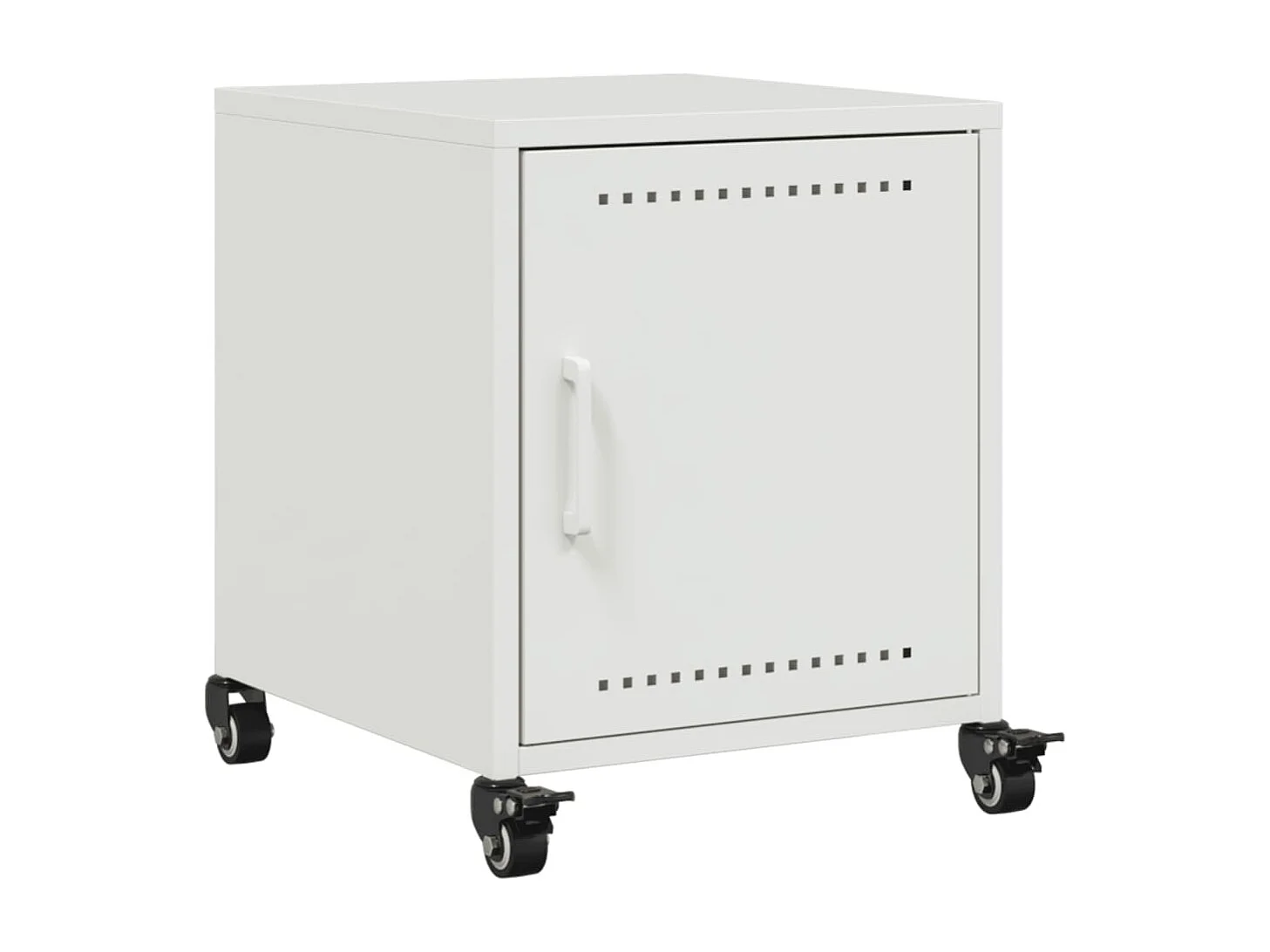 Crestline  Table de chevet blanc 36x39x43,5 cm acier