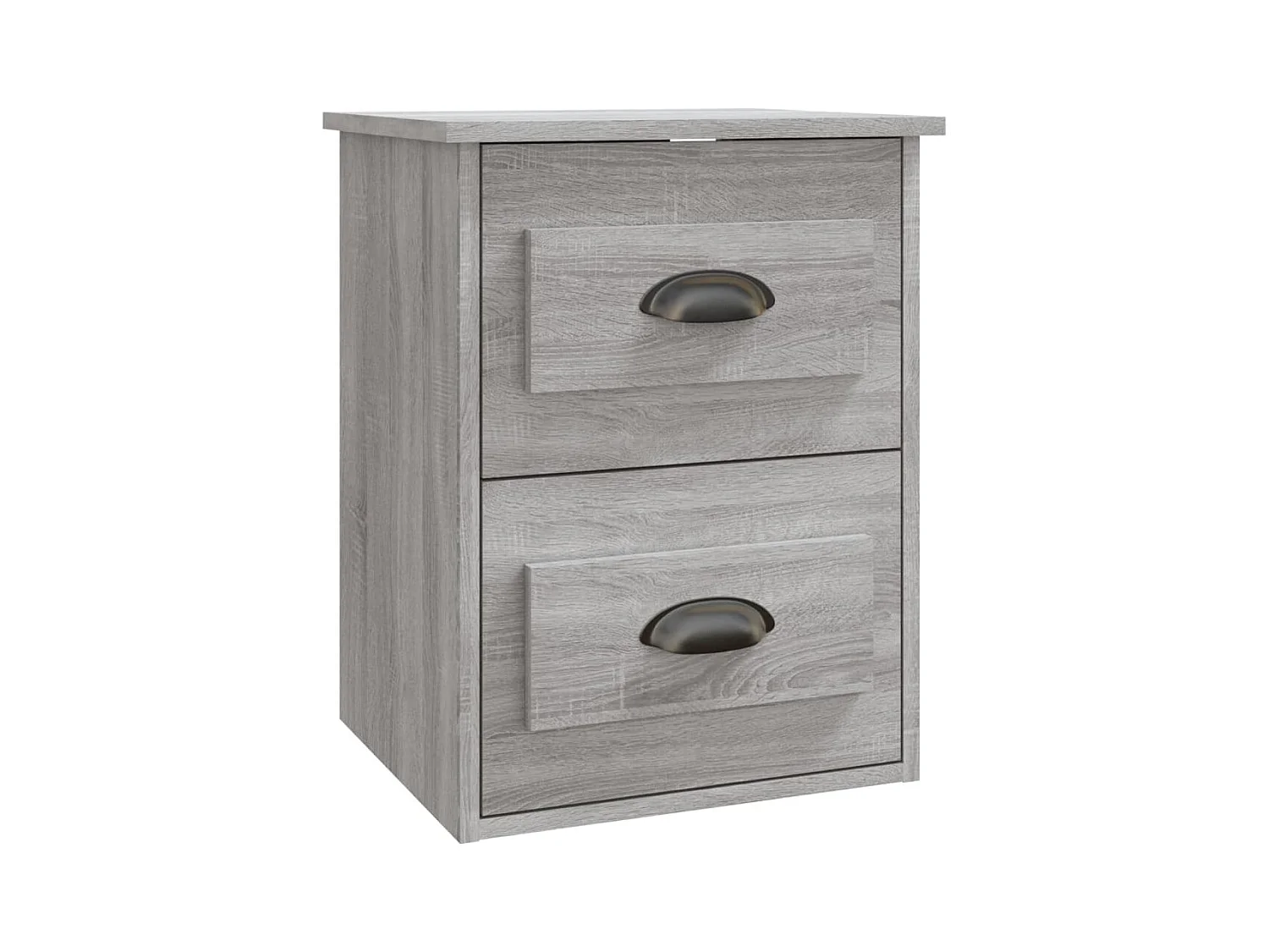 Inez  Tables de chevet murales 2 pcs sonoma gris 41,5x36x53 cm
