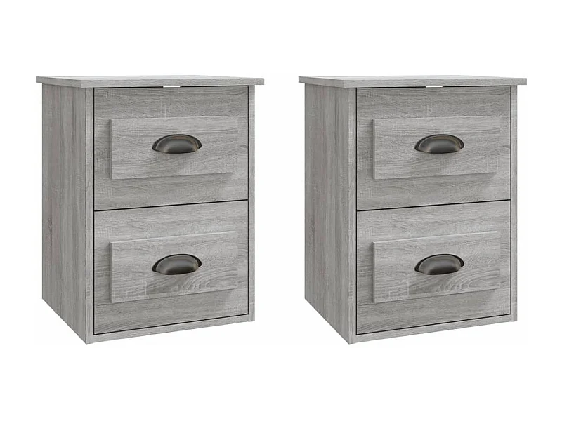 Inez  Tables de chevet murales 2 pcs sonoma gris 41,5x36x53 cm