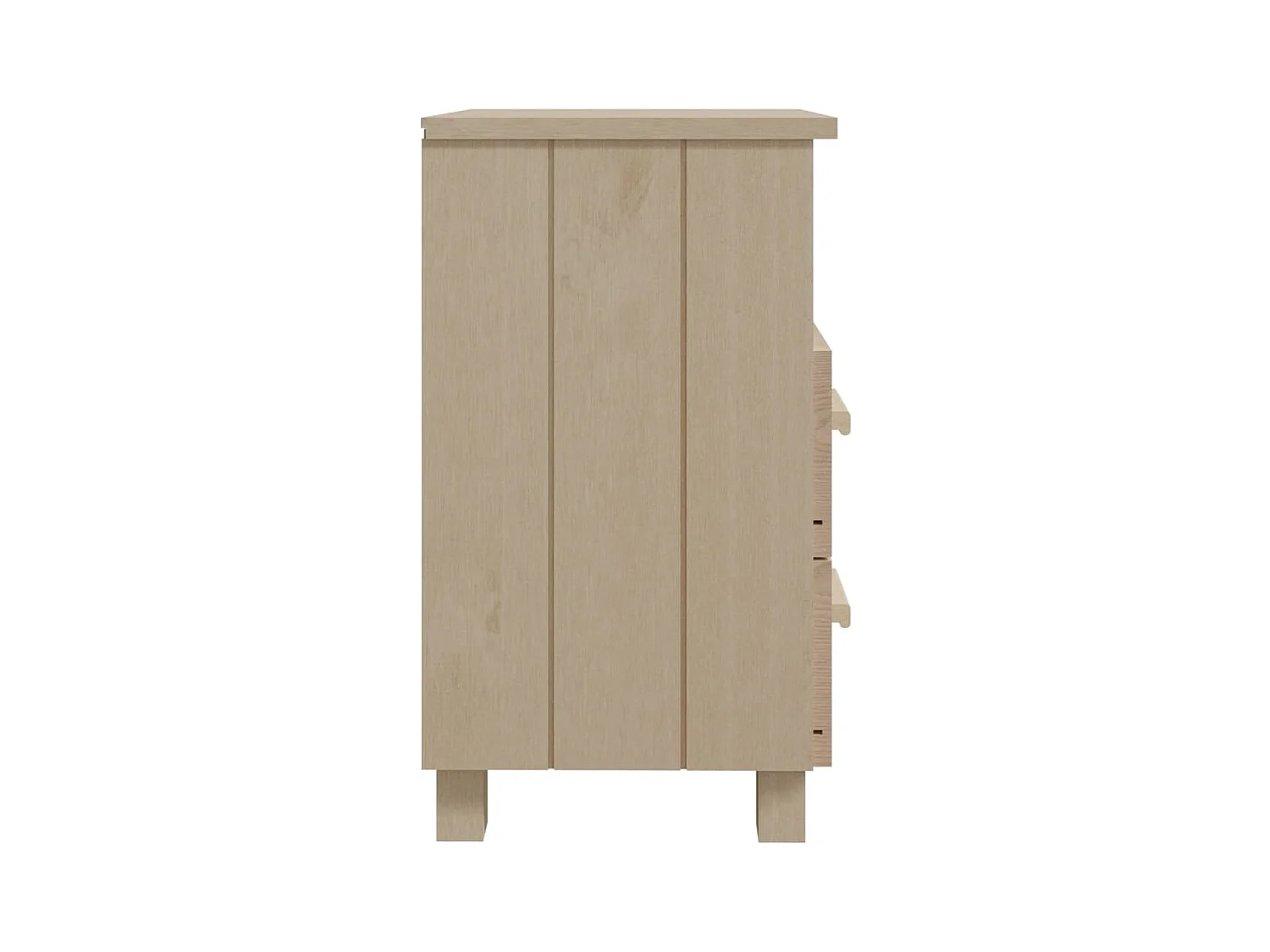 Calvino  Tables de chevet HAMAR 2 pcs Marron miel 40x35x62cm Bois massif