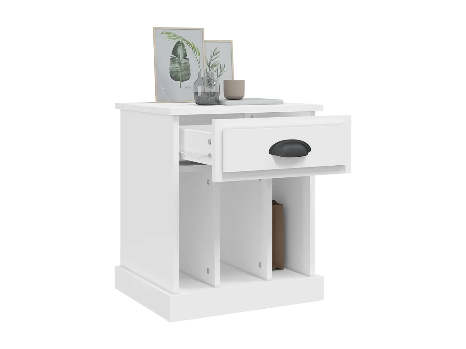 Verónica Paz  Tables de chevet 2 pcs blanc 43x36x50 cm