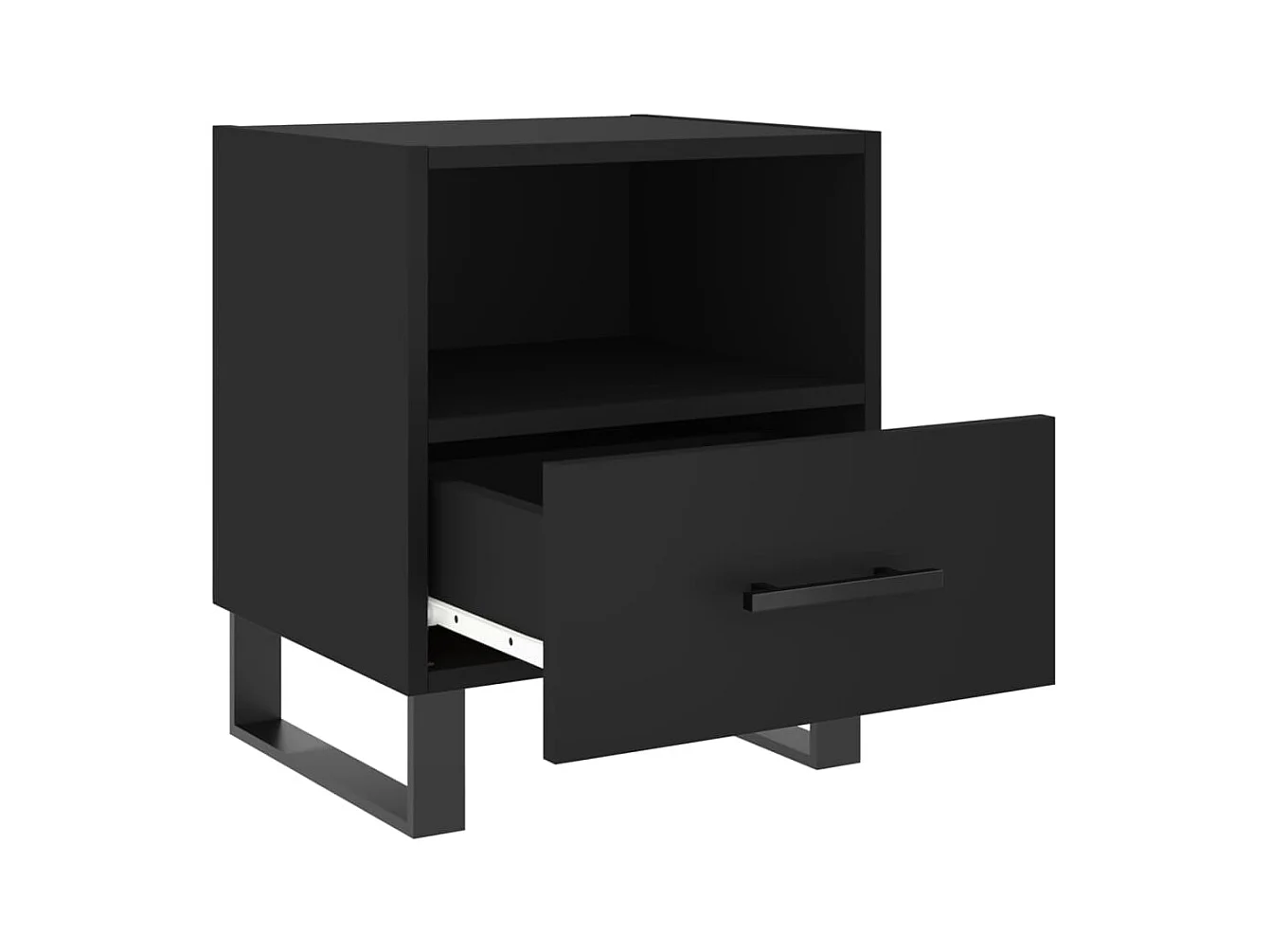 Bruni  Tables de chevet 2 pcs noir 40x35x47,5 cm bois d’ingénierie