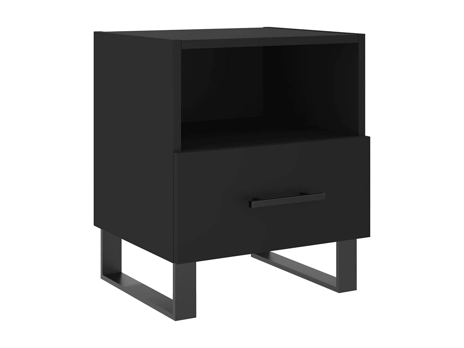 Bruni  Tables de chevet 2 pcs noir 40x35x47,5 cm bois d’ingénierie
