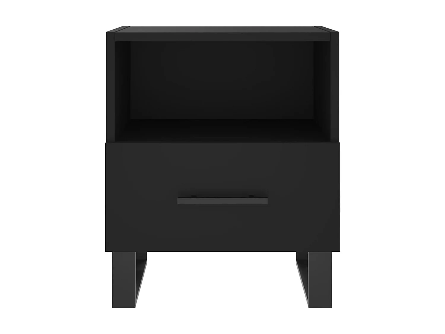 Bruni  Tables de chevet 2 pcs noir 40x35x47,5 cm bois d’ingénierie