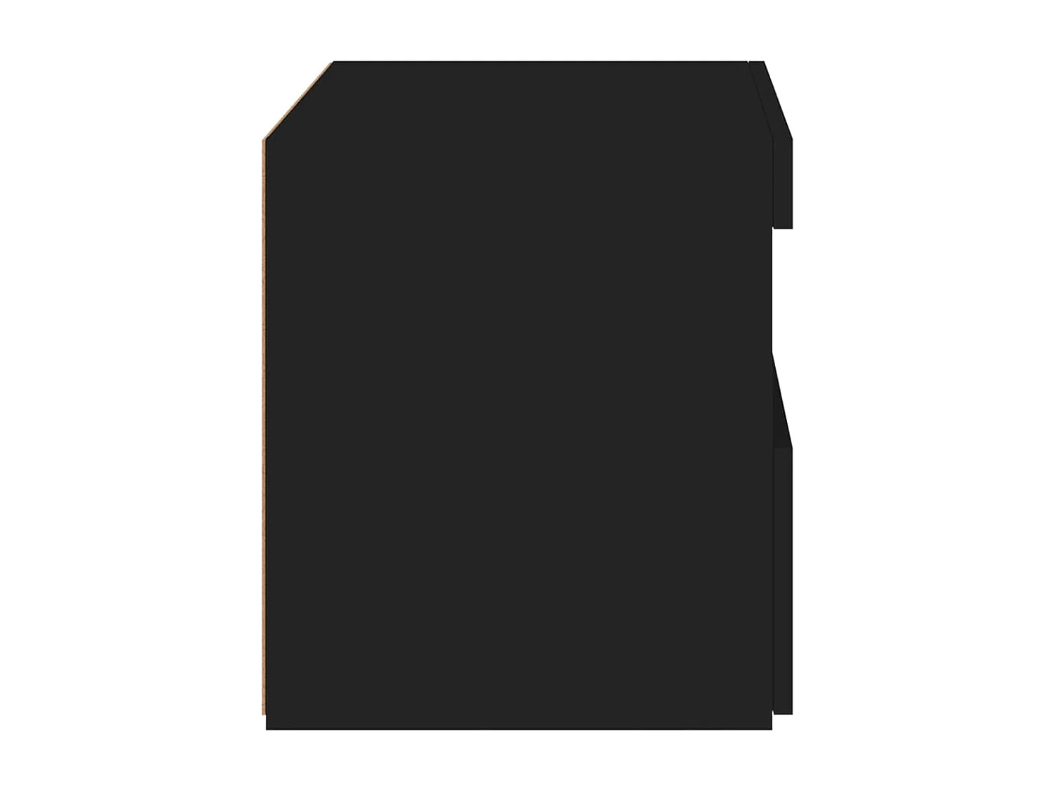 Bishop  Table de chevet avec lumières LED noir 50x40x45 cm