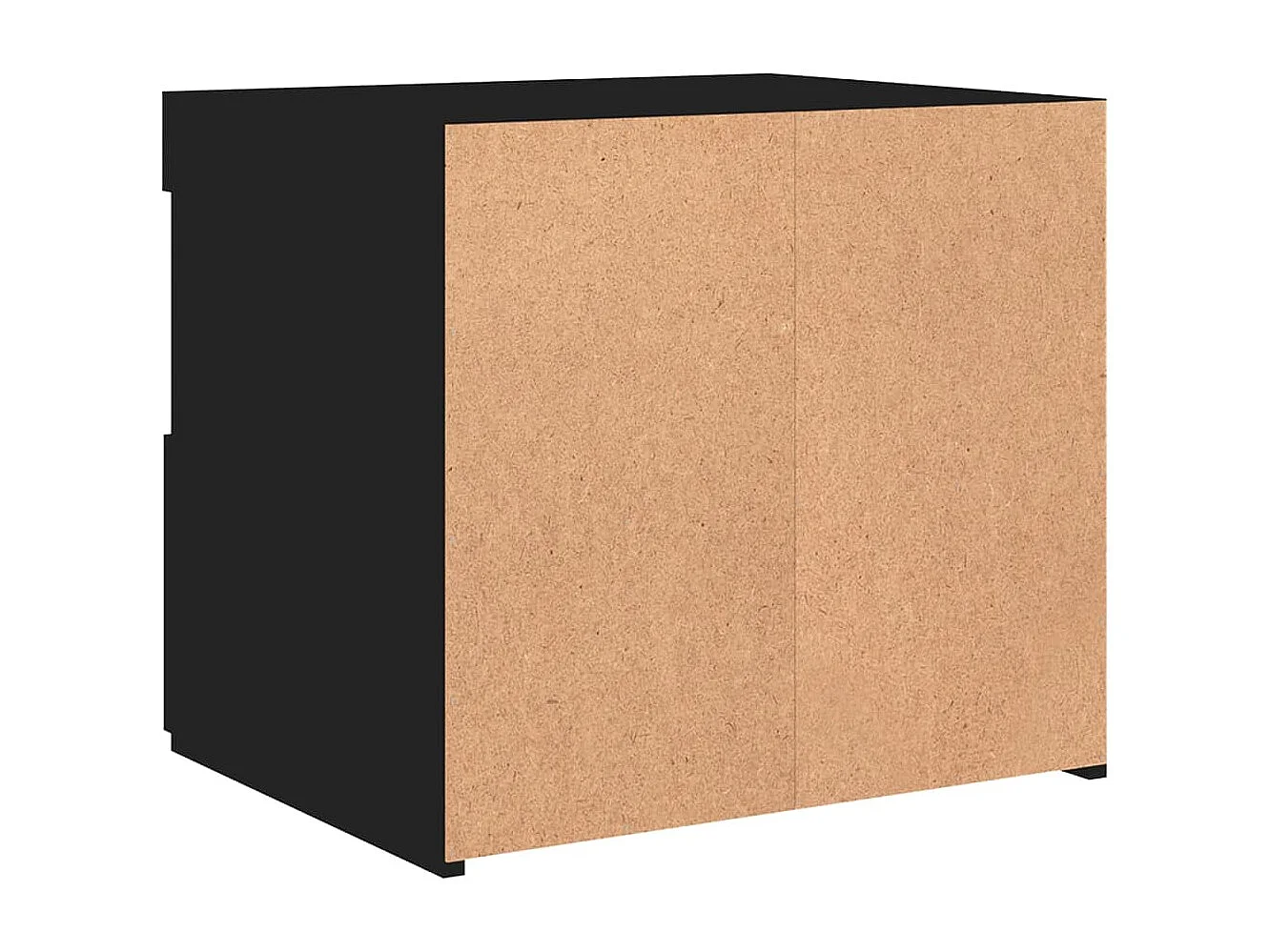 Bishop  Table de chevet avec lumières LED noir 50x40x45 cm