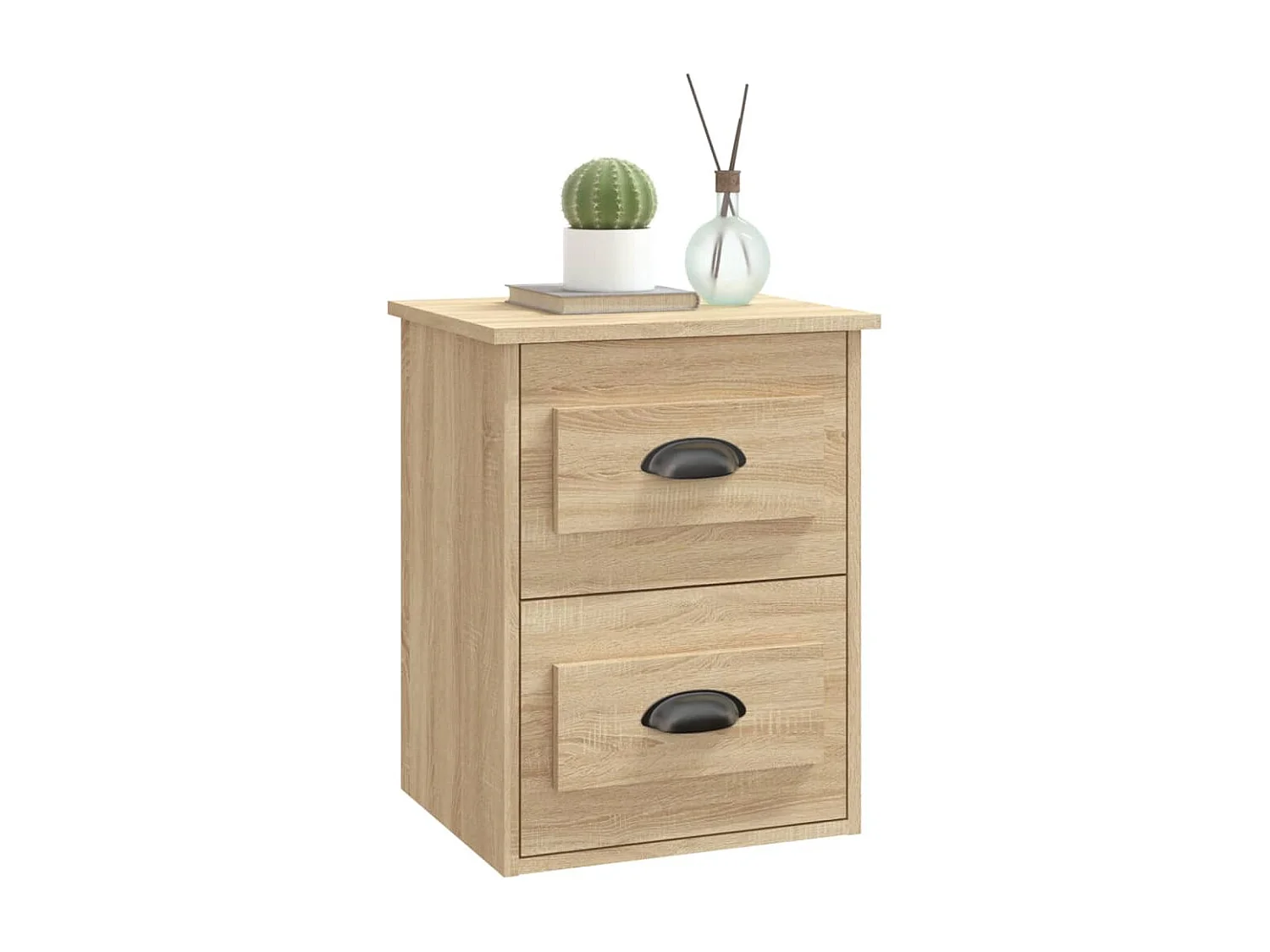 Inez  Tables de chevet murales 2 pcs chêne sonoma 41,5x36x53 cm