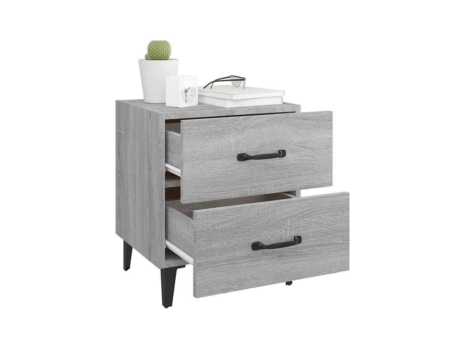 Higginsville  Tables de chevet 2 pcs Sonoma gris 40x35x47,5 cm