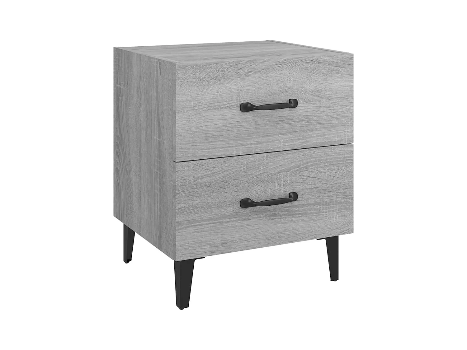 Higginsville  Tables de chevet 2 pcs Sonoma gris 40x35x47,5 cm