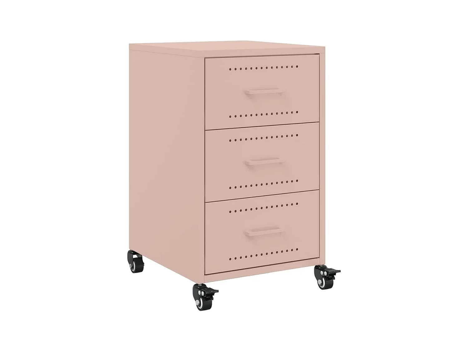 Elandir  Table de chevet rose 36x39x59 cm acier