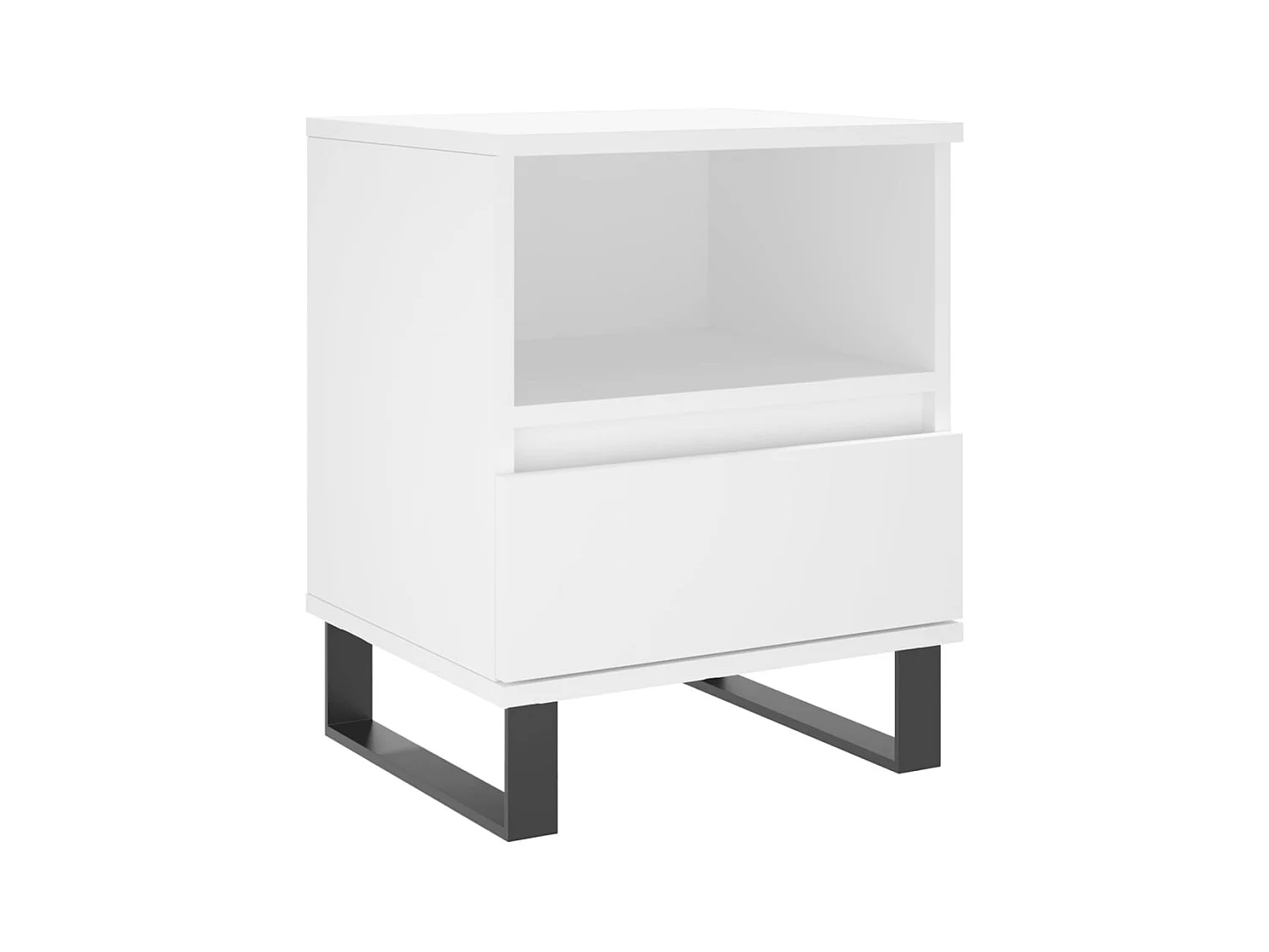 Pau  Table de chevet Blanc 40x35x50 cm Bois d’ingénierie