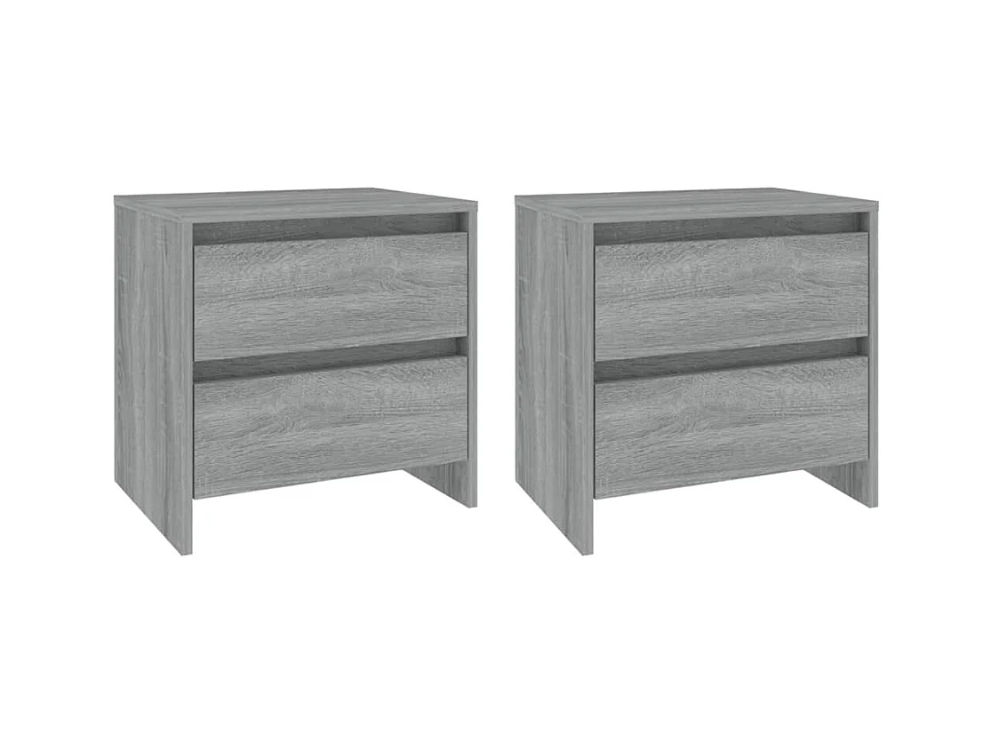 Robert  Tables de chevet 2 pcs sonoma gris 45x34,5x44,5 cm