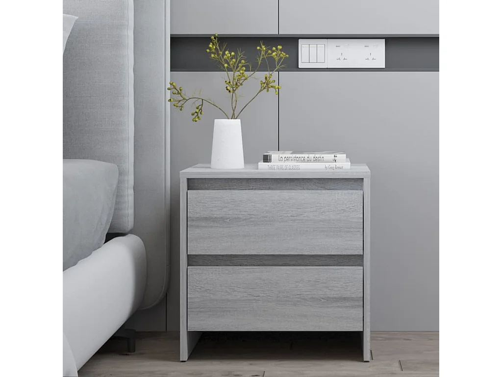 Robert  Tables de chevet 2 pcs sonoma gris 45x34,5x44,5 cm