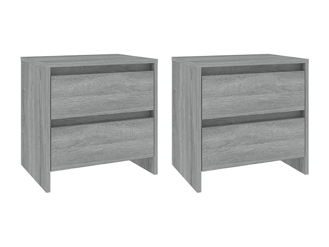Robert  Tables de chevet 2 pcs sonoma gris 45x34,5x44,5 cm