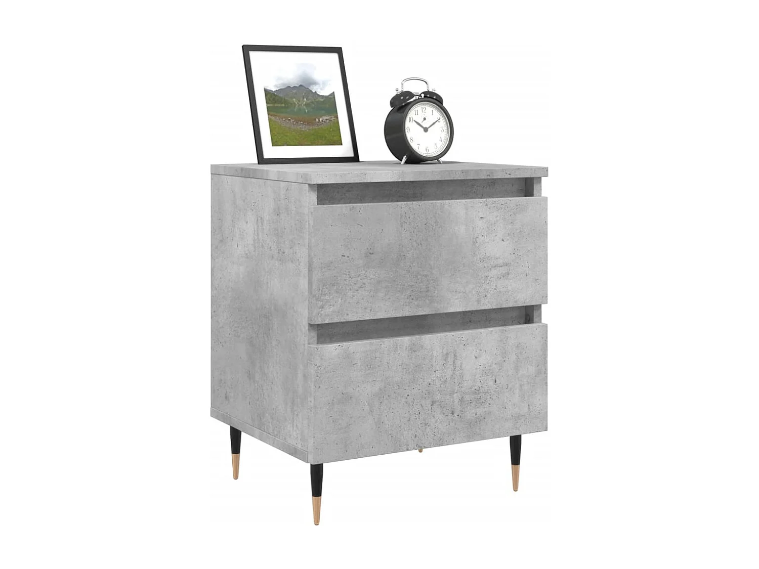 Tjeerd-Jan  Table de chevet gris béton 40x35x50 cm bois d’ingénierie