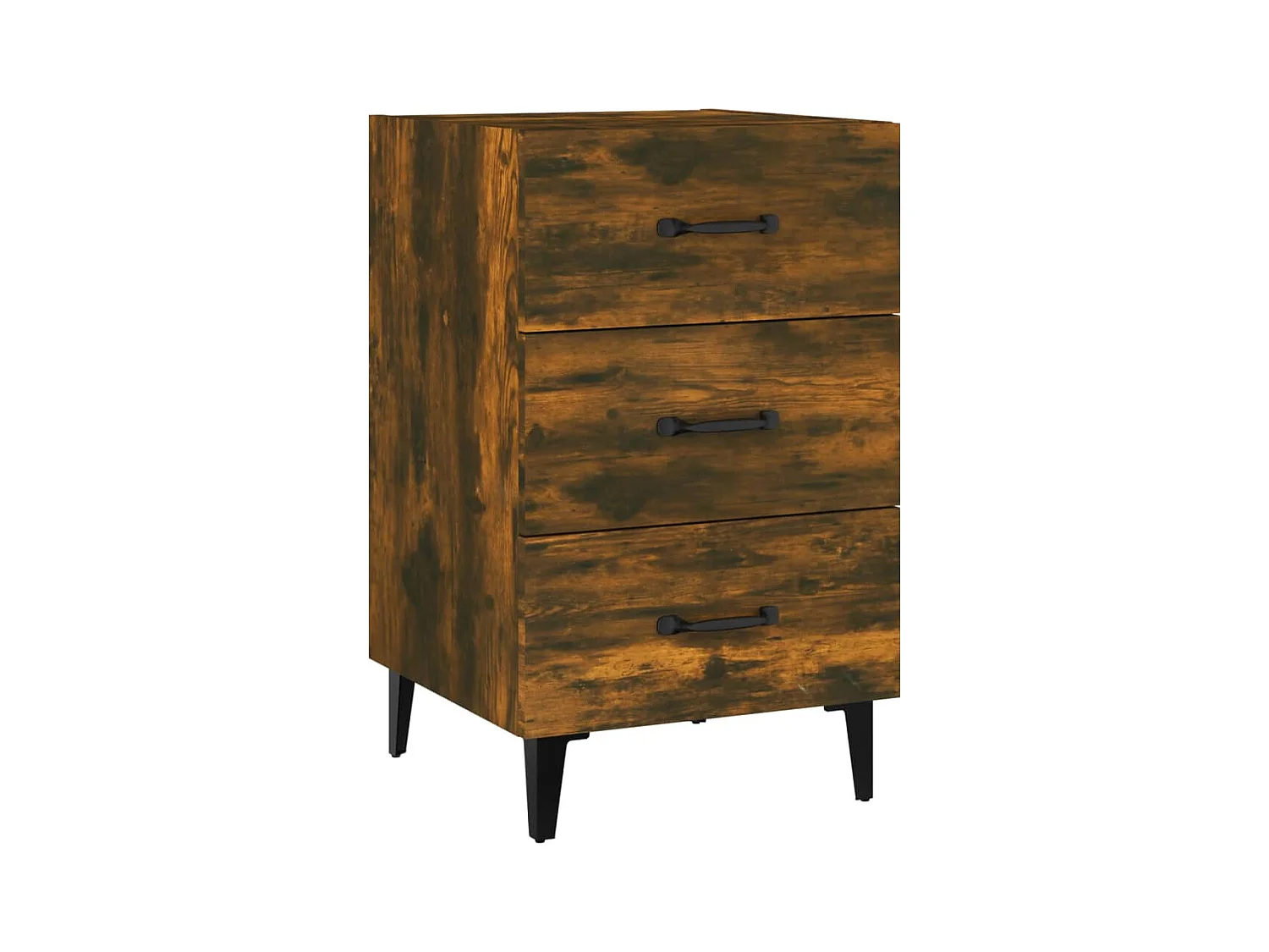 Åsgeir  Table de chevet chêne fumé 40x40x66 cm bois d'ingénierie