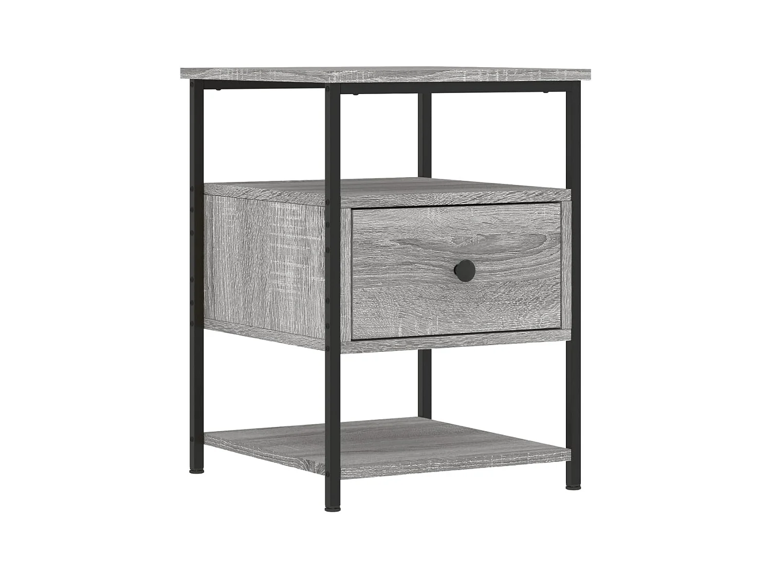 Lysli  Table de chevet sonoma gris 40x42x56 cm bois d'ingénierie