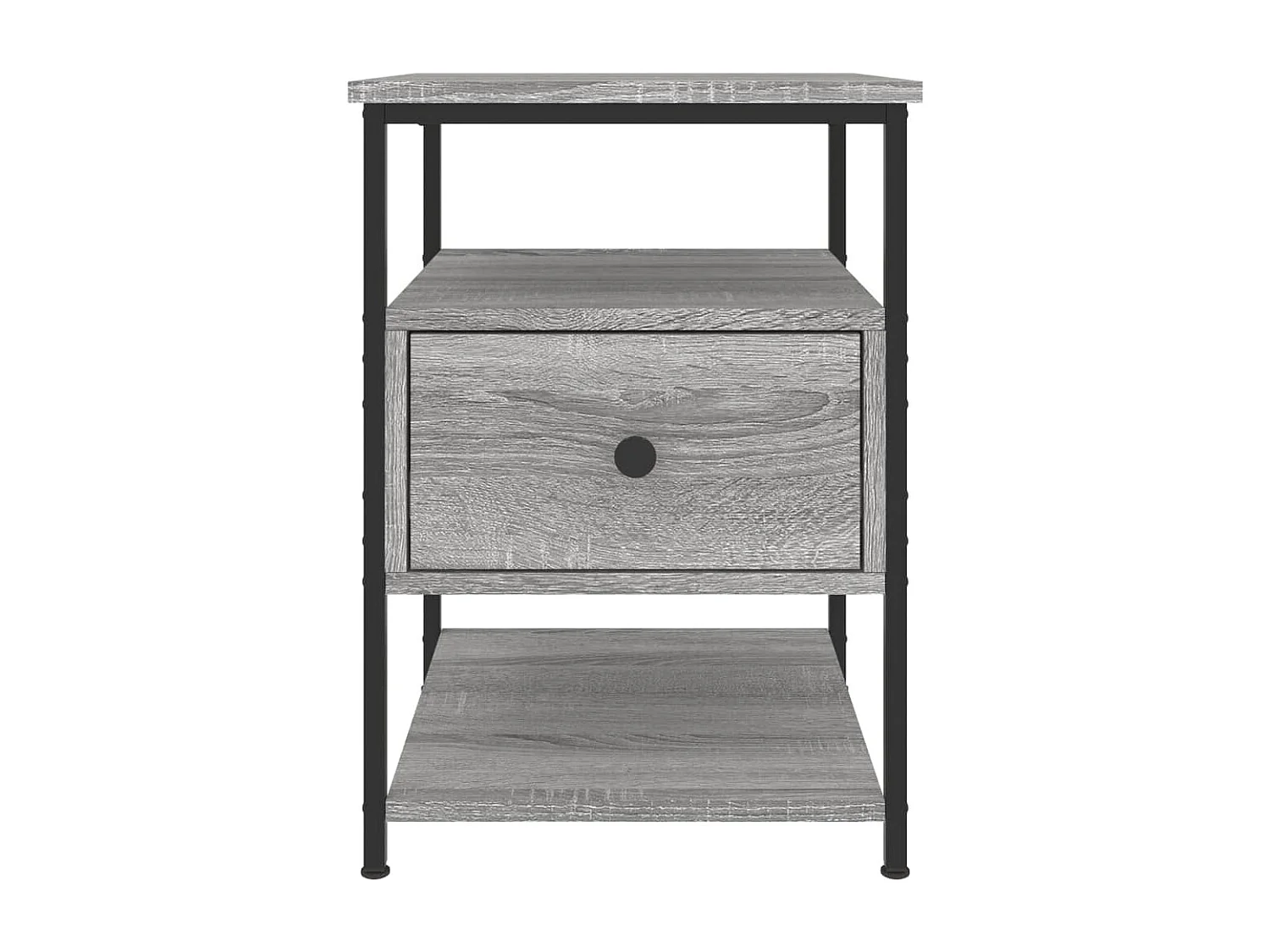 Lysli  Table de chevet sonoma gris 40x42x56 cm bois d'ingénierie