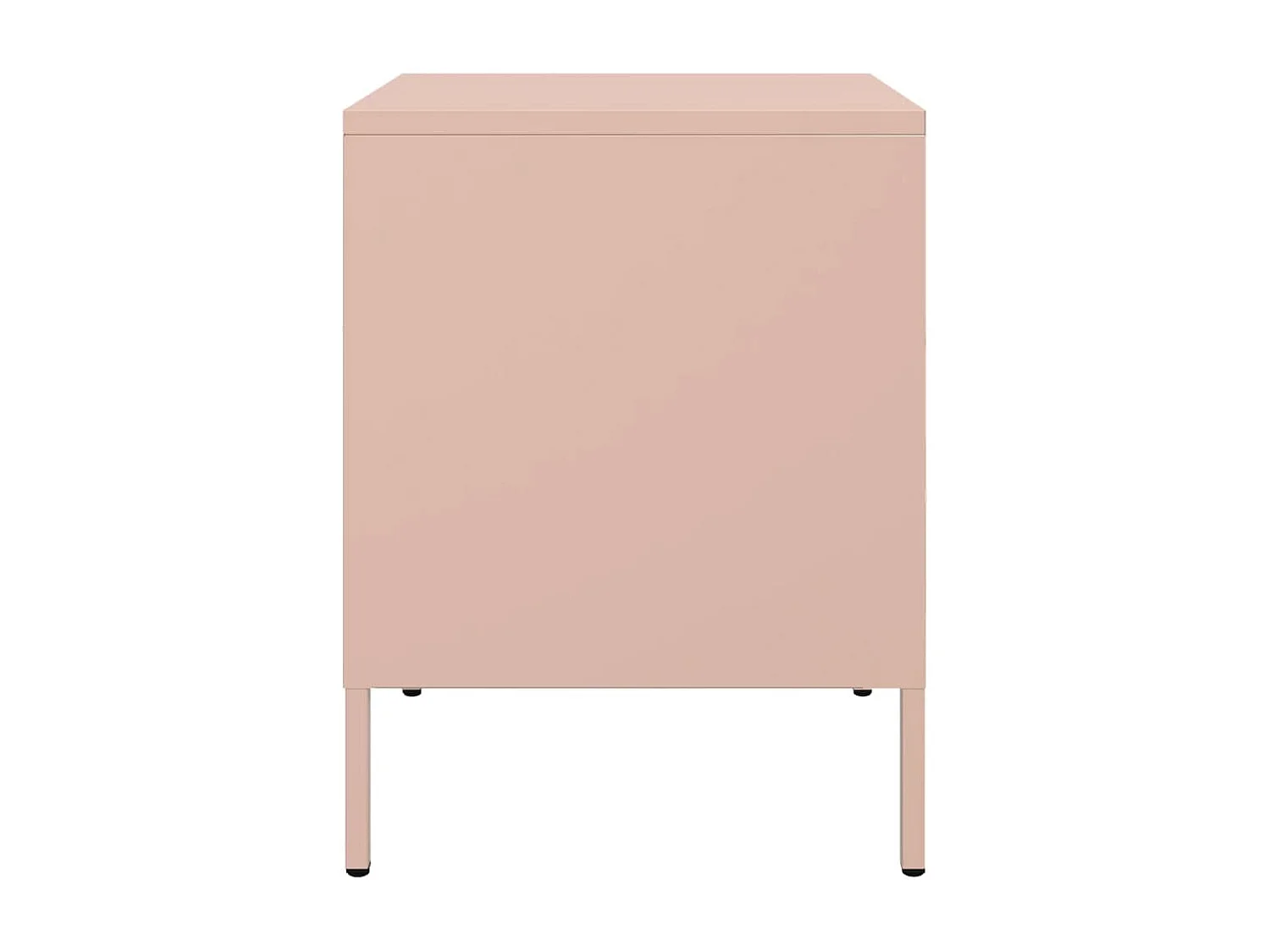 Sundby  Table de chevet rose 36x39x50,5 cm acier