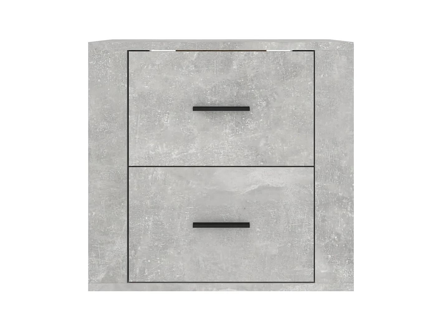 Goshen  Comodino a Muro Grigio Cemento 50x36x47 cm