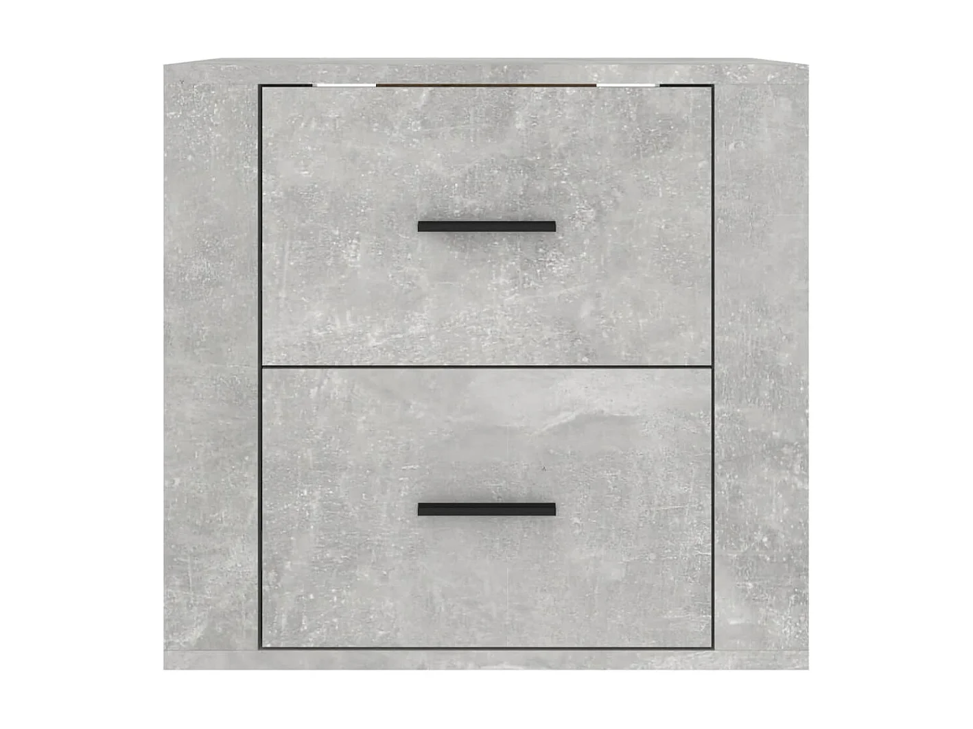 Goshen  Comodino a Muro Grigio Cemento 50x36x47 cm
