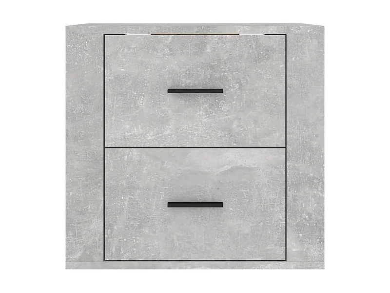 Goshen  Comodino a Muro Grigio Cemento 50x36x47 cm