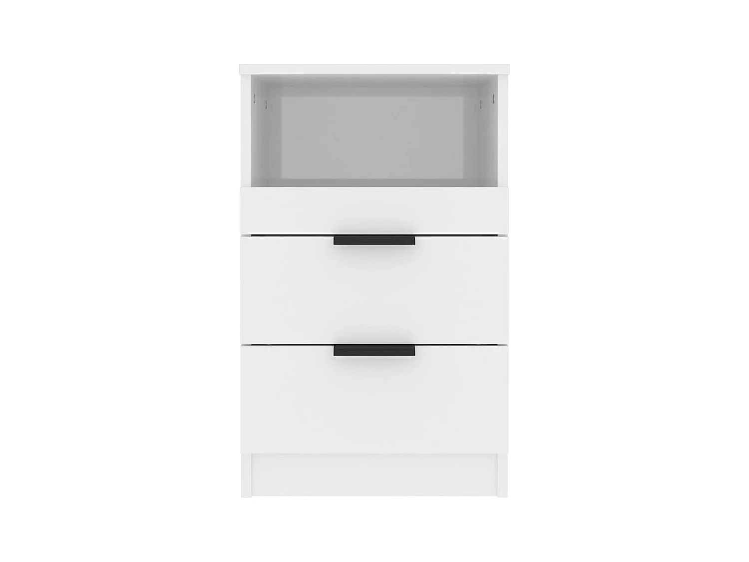 Damien  Comodini 2 pz Bianco Lucido in Legno Multistrato